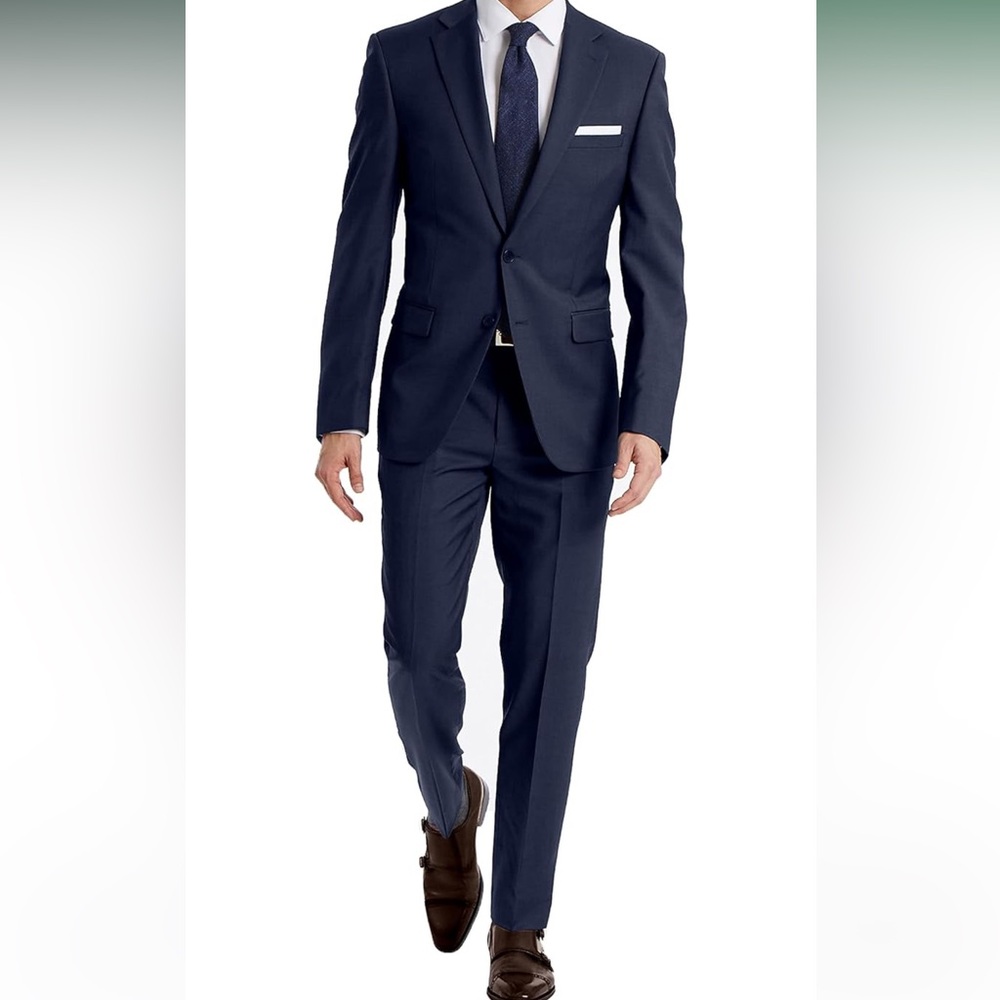 Calvin Klein slim fit men suit jacket 40 pant 34x 30